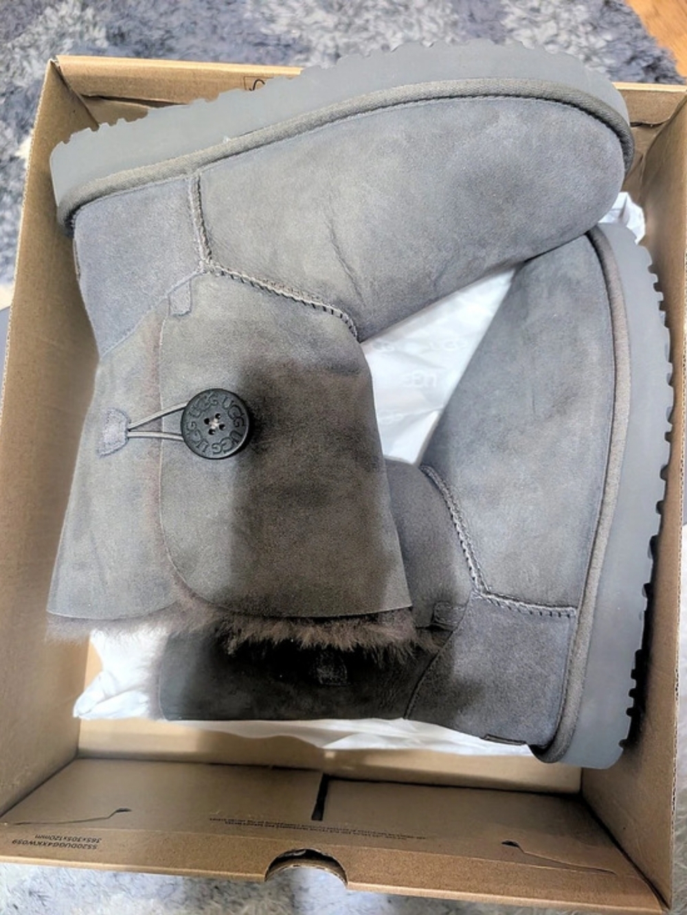UGG Bailey Button Boot Gray Winter Boots